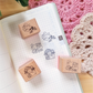 Happy Kitty Mail Small Wood Stamp