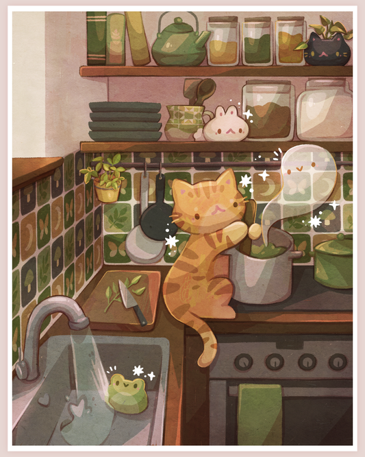 Spooky Kitchen Jumbo Art Print