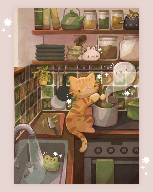 Spooky Kitchen Art Print