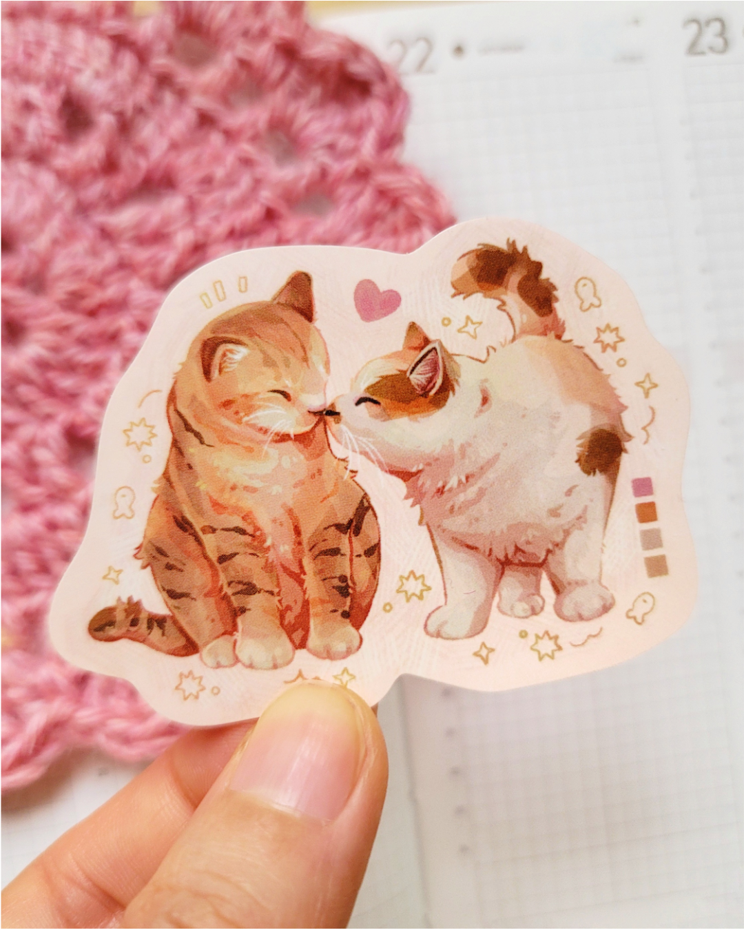 Kitty Kisses Vinyl Sticker