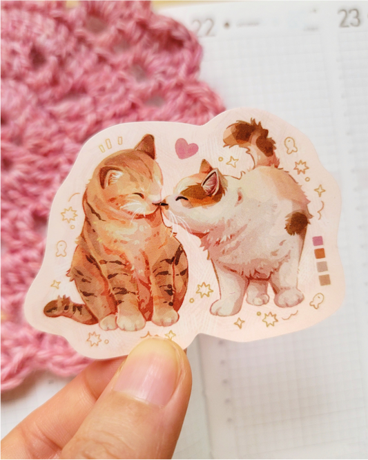 Kitty Kisses Vinyl Sticker