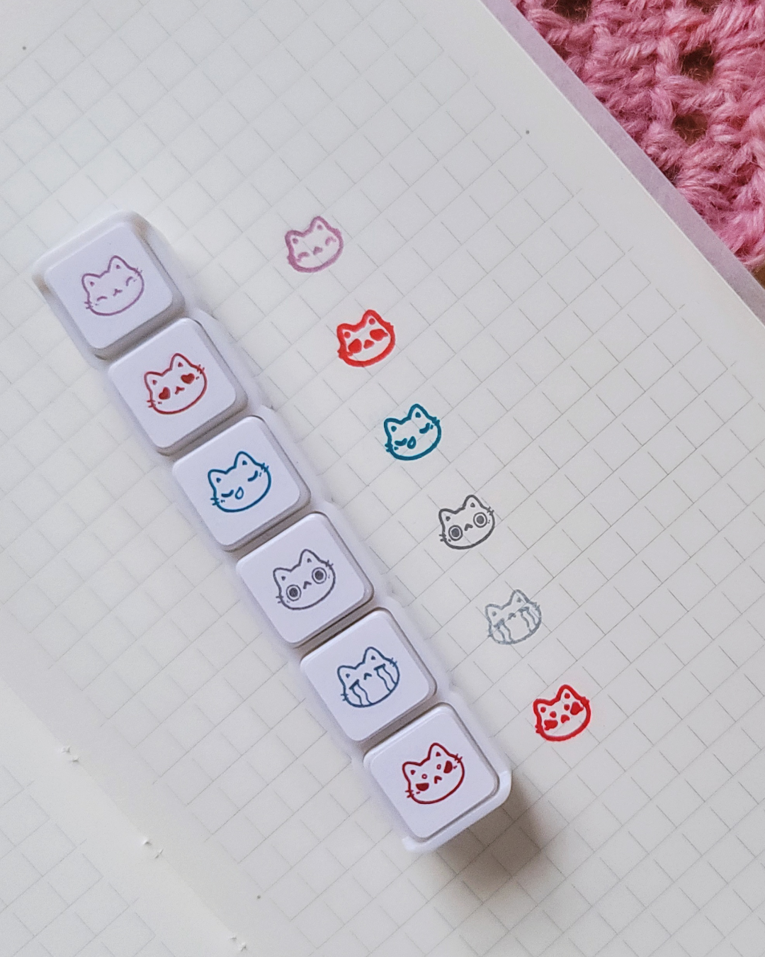 Mini Kitty Moods Button Stamps