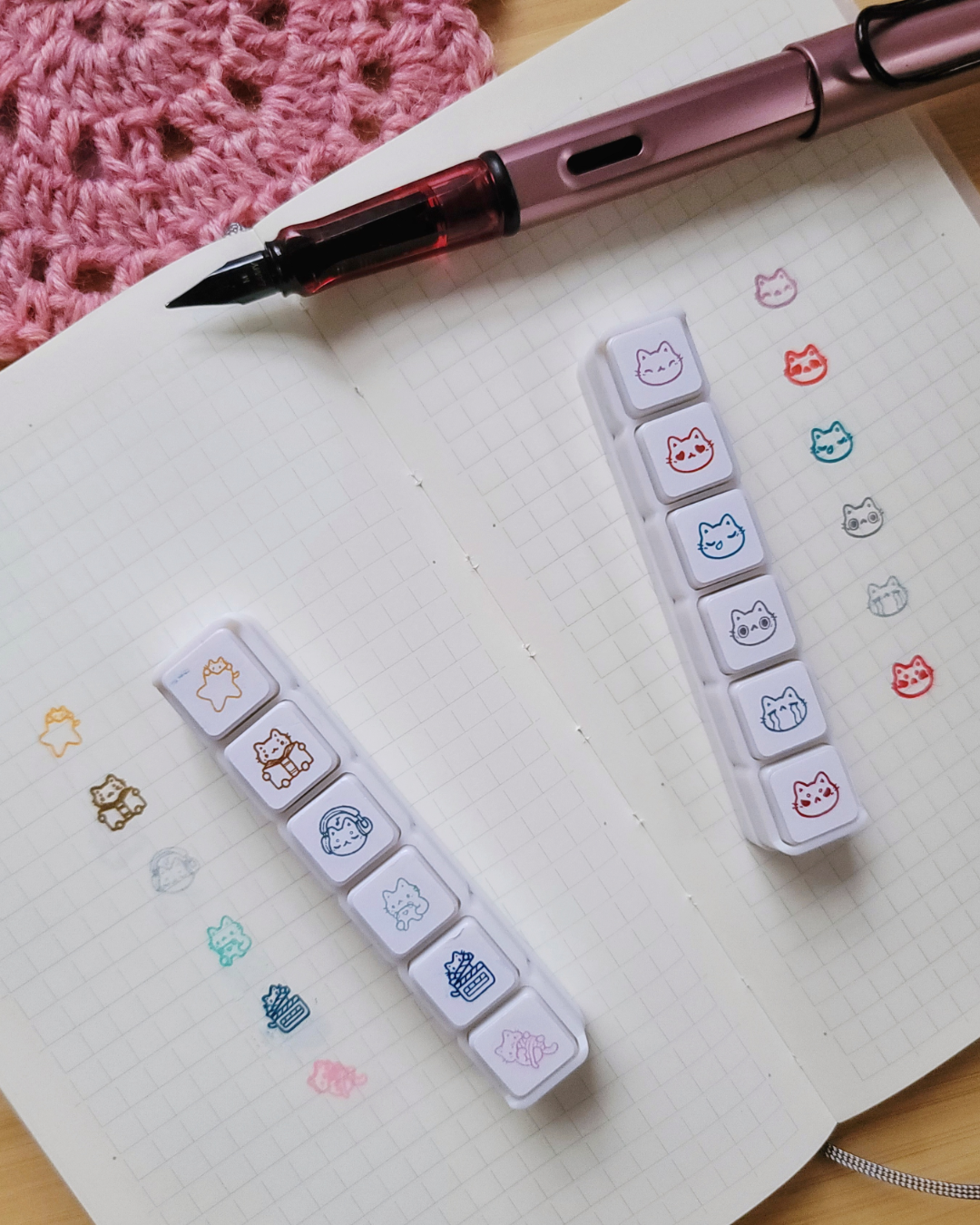 Mini Kitty Moods Button Stamps