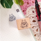 Literary Kitty Small Wood Stamp
