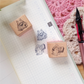 Literary Puppy Small Wood Stamp