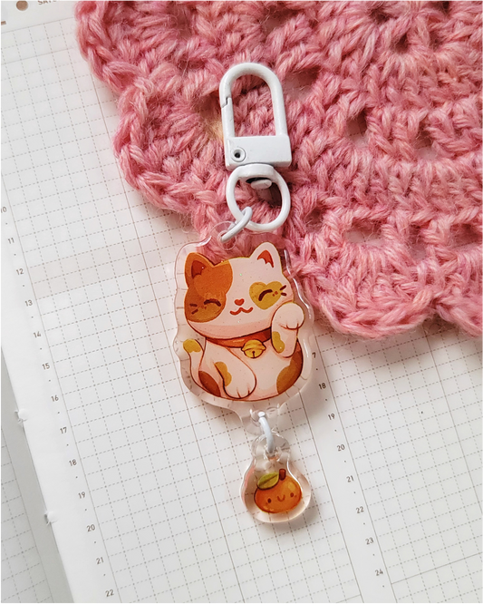 Lucky Kitty Acrylic Charm