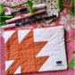 Brown Maple Leaf Handmade Imperfect Patchwork  Zip Pouch