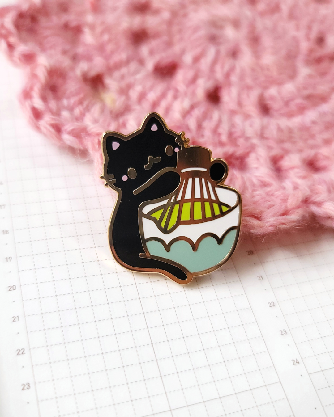 Whisking Matcha Enamel Pin
