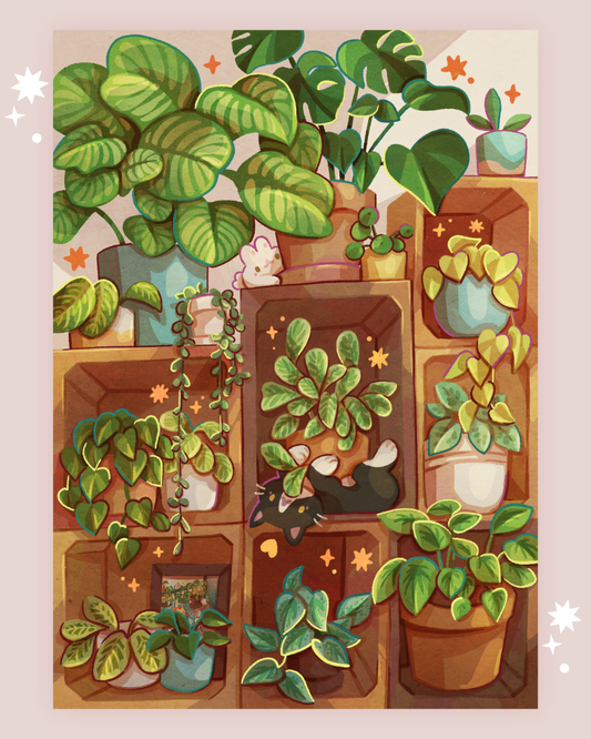 Plant Shelf Art Print