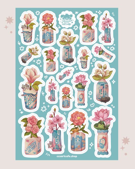 Porcelain Snacks Vinyl Sticker Sheet