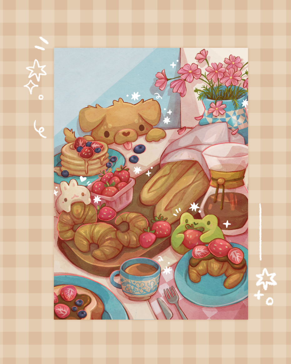 Breakfast Time Art Print