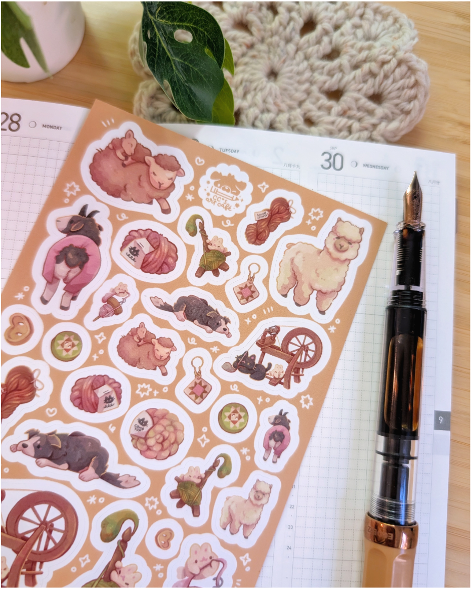 Wooly Spinsters Sticker Sheet