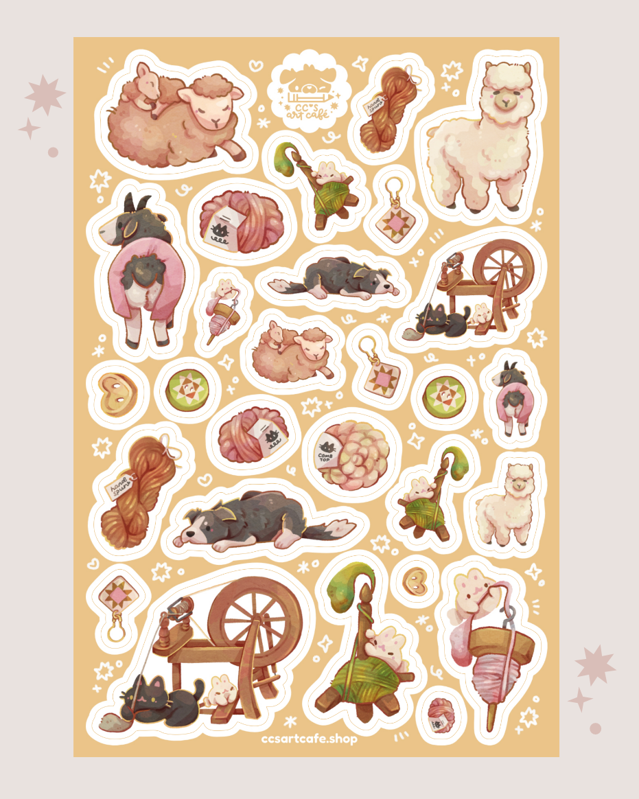 Wooly Spinsters Sticker Sheet
