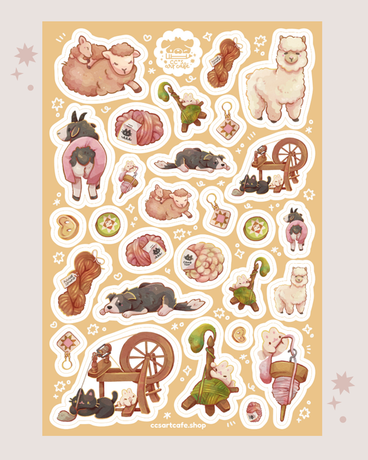 Wooly Spinsters Sticker Sheet