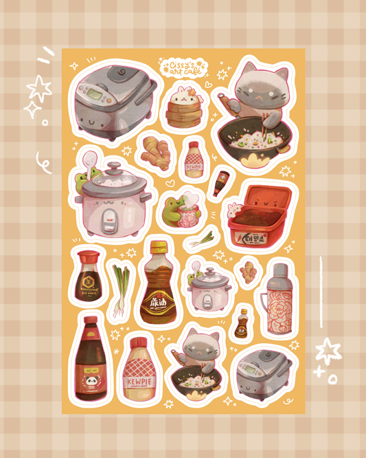 Kitchen Essentials Vinyl Sticker Sheet