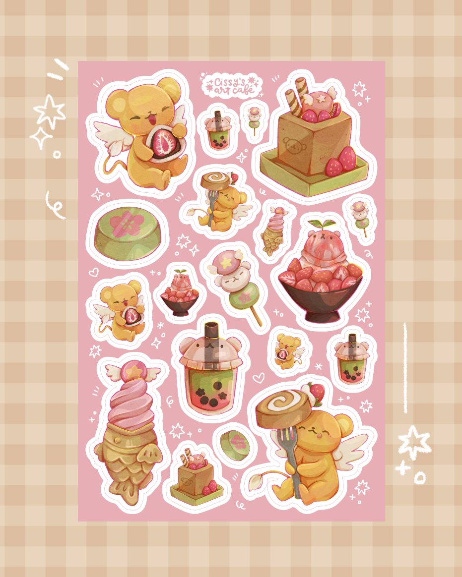 Sakura Desserts Vinyl Sticker Sheet