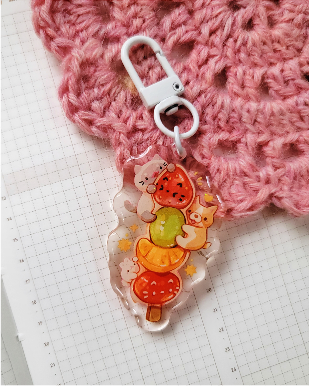 Tanghulu Glitter Acrylic Charm