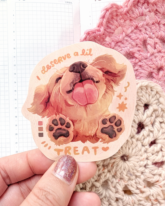 I Deserve A Lil Treat Vinyl Sticker