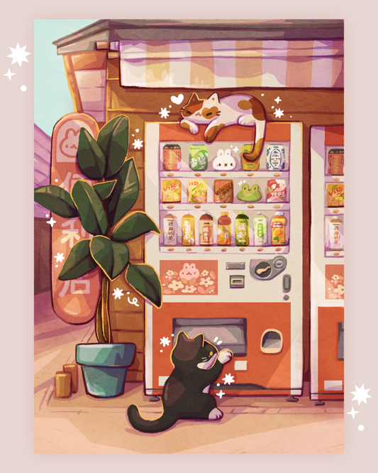 Summer Vending Machine Art Print