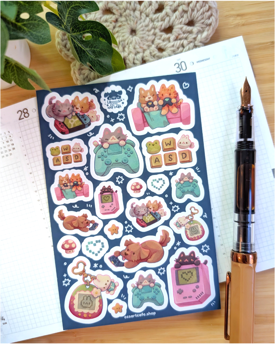 Gamer Girl Sticker Sheet