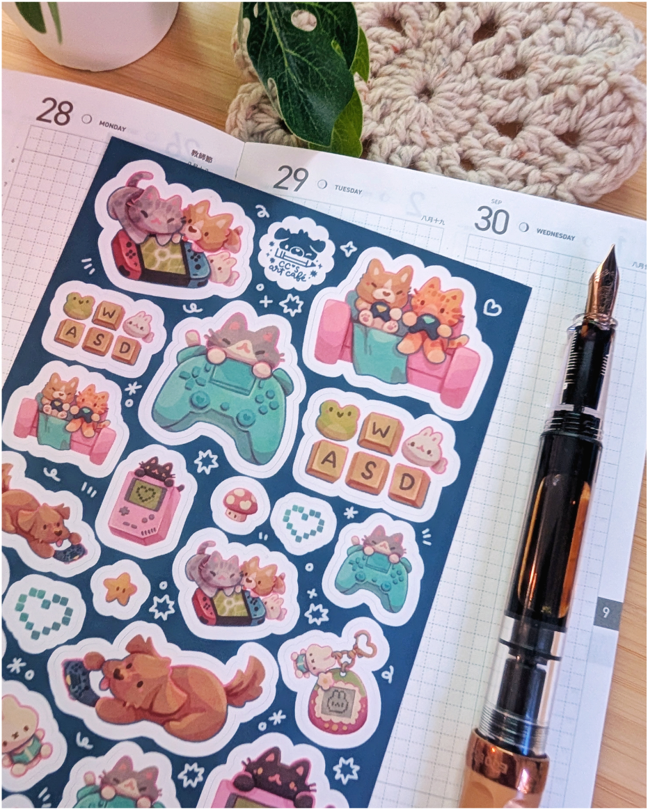 Gamer Girl Sticker Sheet