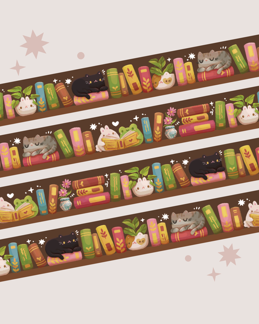 Cozy Bookshelf Washi Tape