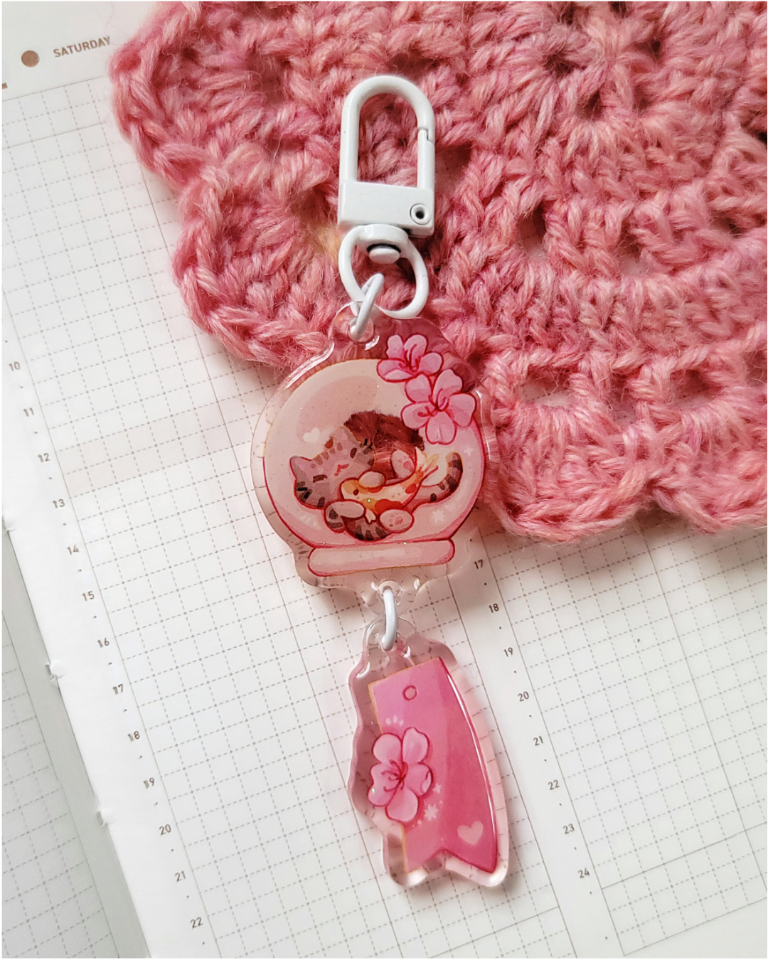 Lucky Wind Chime Acrylic Charm