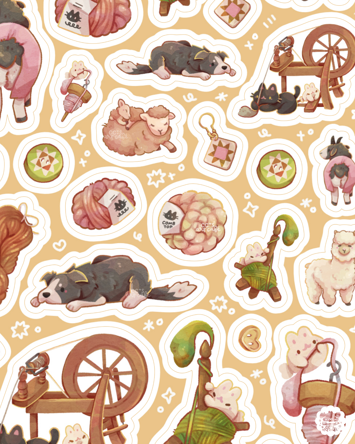 Wooly Spinsters Sticker Sheet
